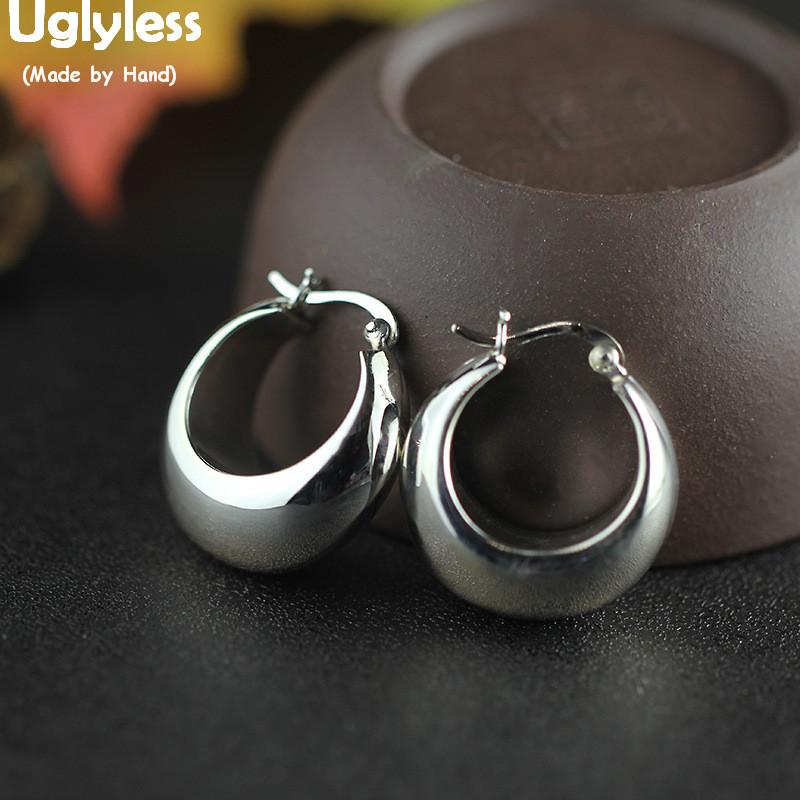 Uglyless Solid 925 Silver Ear Hoop for Women Glossy Silver Earrings Simple Fashion Lady Party Dress Brincos Fine Jewelry E1603
Uglyless Solid 925 Silver Ear Hoop for Women Glossy Silver Earrings Simple Fashion Lady Party Dress Brincos Fine Jewelry E1603