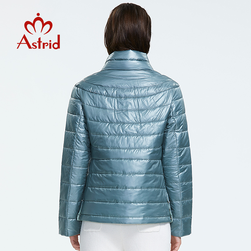 Astrid Autumn new arrival top blue plus size stand collar short style park with snap button autumn jacket women AM-1999 201217