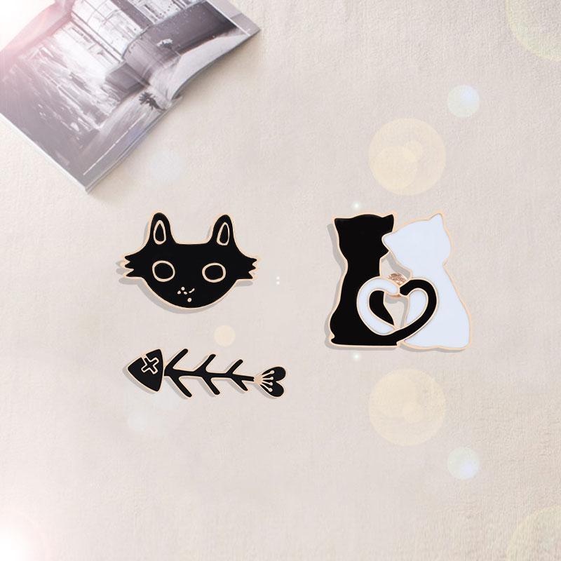 3pcs/set cartoon brooch for women kids jewelry fishbone lover cat Enamel pin bag denim jackets shirt badge Cat owner brooch gift1
3pcs/set cartoon brooch for women kids jewelry fishbone lover cat Enamel pin bag denim jackets shirt badge Cat owner brooch gift1