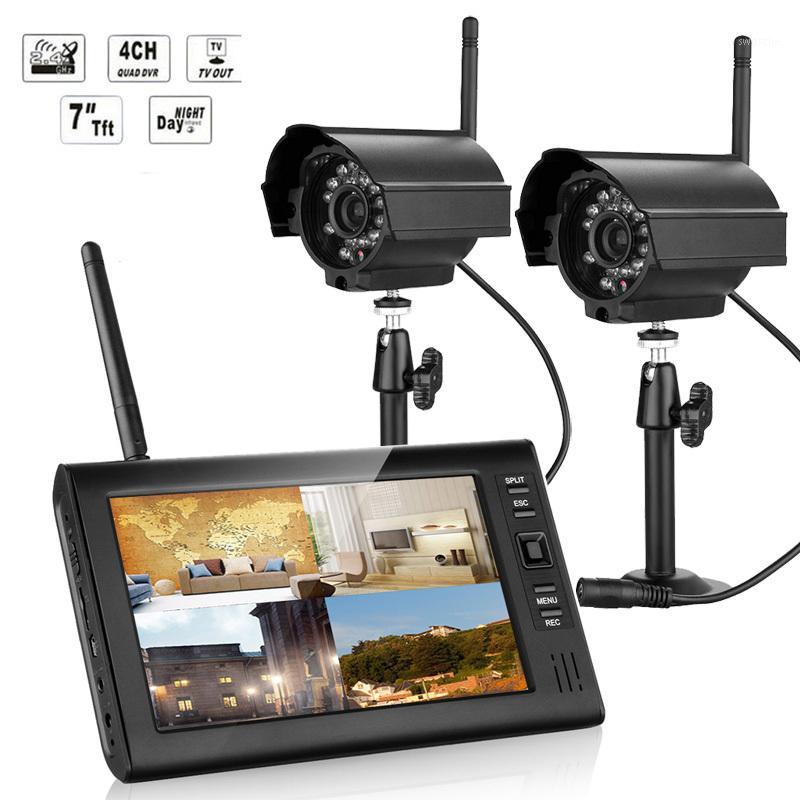 

NEW 7 Inch Monitor Wireless CCTV Kit 2.4GHz 4CH Channel CCTV DVR 2PCS Wireless Cameras Audio Night Vision Home Security System1