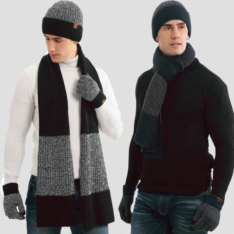 Autumn Winter Thick Woolen Beanies Warm Cap Suit New Fashion Men Women Hat Scarf Gloves Three-Piece Set
Autumn Winter Thick Woolen Beanies Warm Cap Suit New Fashion Men Women Hat Scarf Gloves Three-Piece Set