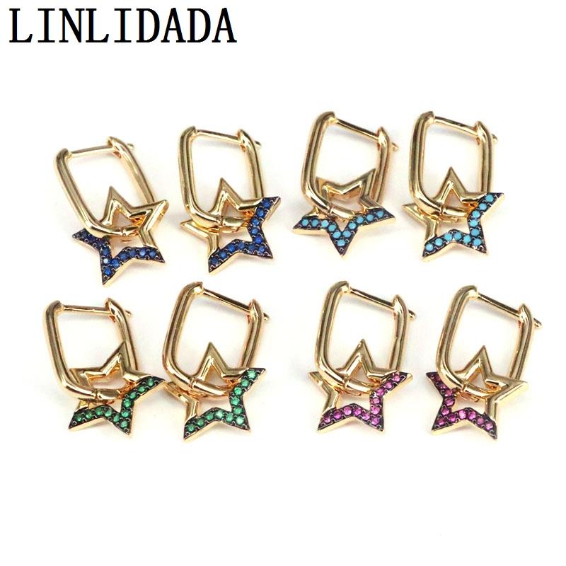 5Pairs Colorful / White CZ Micro Pave Geometric STAR dangling charm earring For Women Jewelry Gift
5Pairs Colorful / White CZ Micro Pave Geometric STAR dangling charm earring For Women Jewelry Gift
