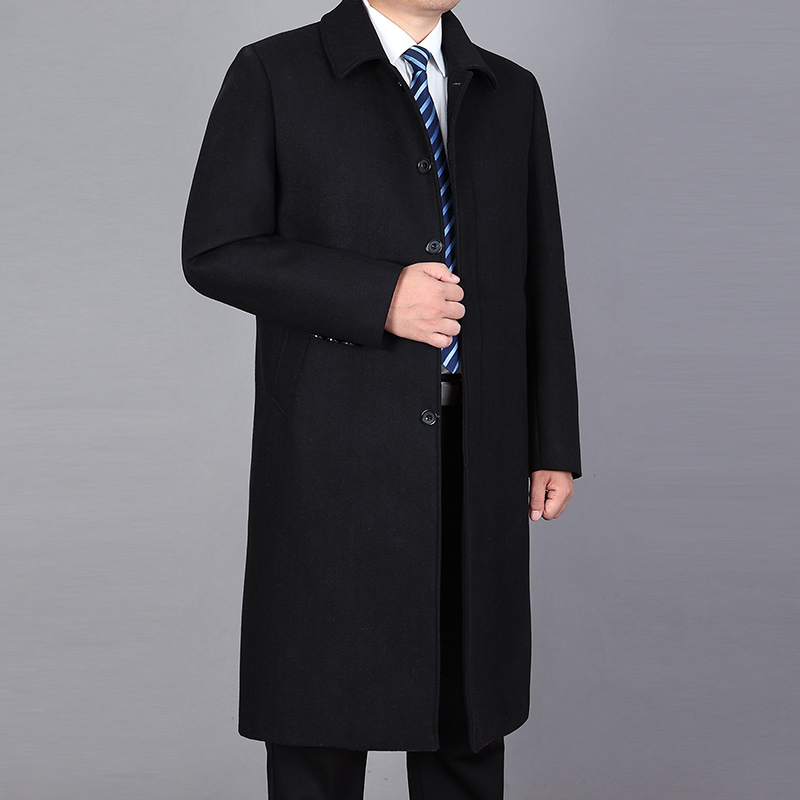 Arrival Woolen Long Men Pea Winter Jackets Autumn Mens Wool Blend Overcoat Trench Coat Man 201128