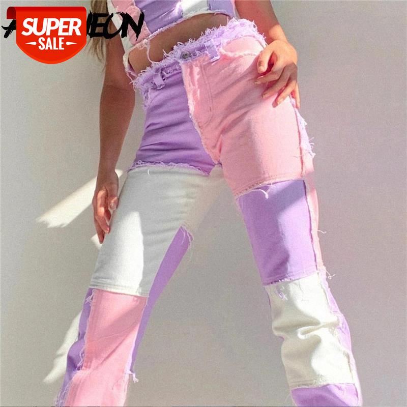 ALLNeon Y2K E girl Patchwork High Waist Jeans Hip Hop Denim Stitch with Pockets Straight Pants Streetwear Pink Trousers Fashion #fy1l, Black;white
ALLNeon Y2K E girl Patchwork High Waist Jeans Hip Hop Denim Stitch with Pockets Straight Pants Streetwear Pink Trousers Fashion #fy1l, Black;white