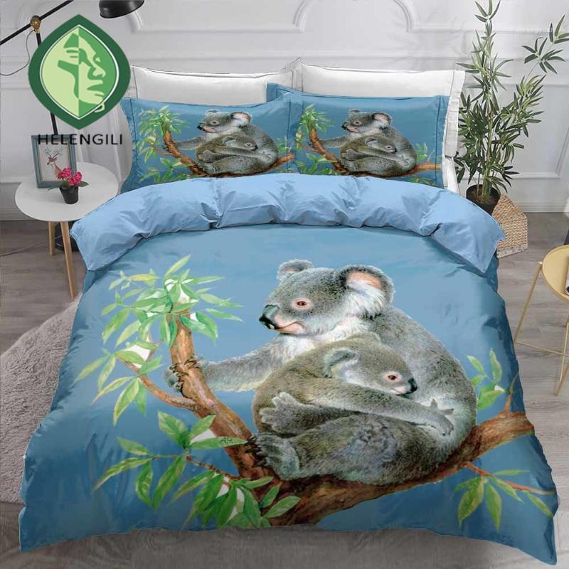 HELENGILI 3D Bedding Set Koala Print Duvet Cover Set Bedclothes with Pillowcase Bed Home Textiles #KLA061, As pic
HELENGILI 3D Bedding Set Koala Print Duvet Cover Set Bedclothes with Pillowcase Bed Home Textiles #KLA061, As pic