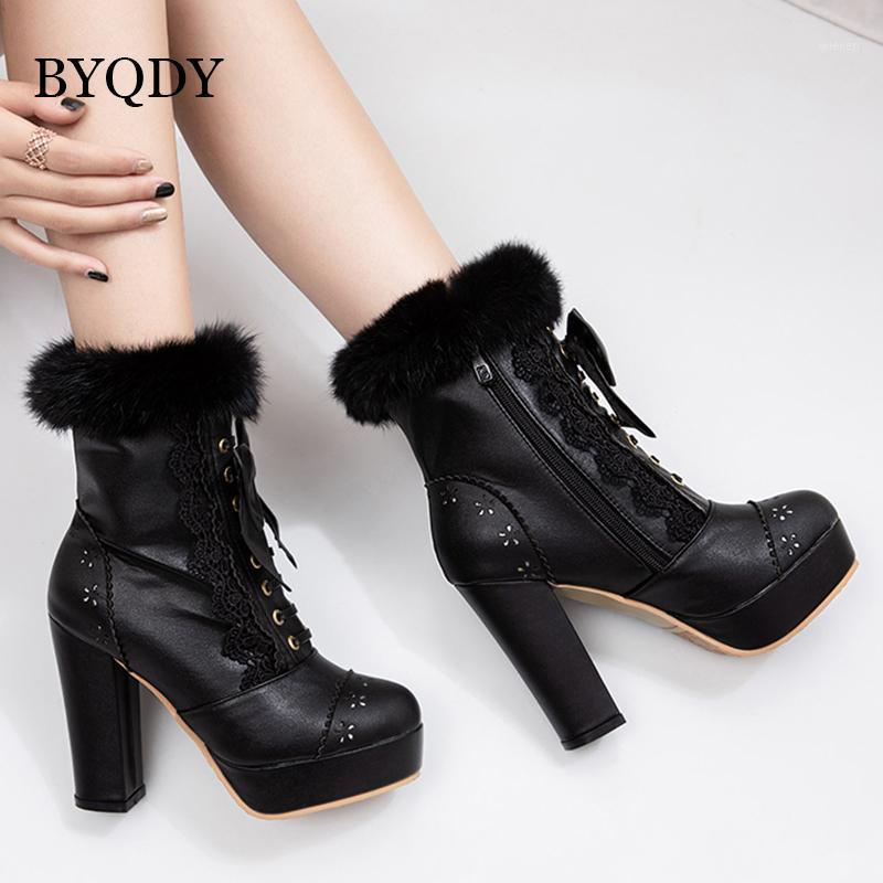 BYQDY Women Ankle Boots Princess Lolita Thick Heels Fur Bow Tie Ruffles Party Wedding Girls Students Shoes Plus Size 481, Black
BYQDY Women Ankle Boots Princess Lolita Thick Heels Fur Bow Tie Ruffles Party Wedding Girls Students Shoes Plus Size 481, Black