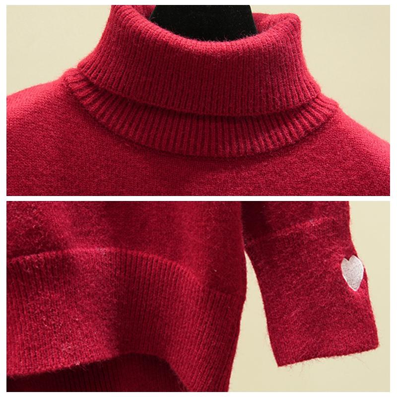 Women's Oversized Turtleneck Wool Cashmere Blend Sweater - Beige, Long Sleeve, Cozy Winter Pullover B4