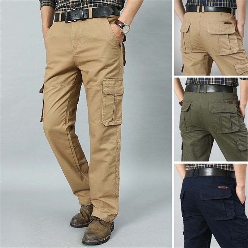 New Cargo Pants Men Military Style Straight Trousers Mens Casual Cotton Multi-Pocket Pants Men Work Long Trouers Plus Size 201109, Cbd040 khaki
New Cargo Pants Men Military Style Straight Trousers Mens Casual Cotton Multi-Pocket Pants Men Work Long Trouers Plus Size 201109, Cbd040 khaki