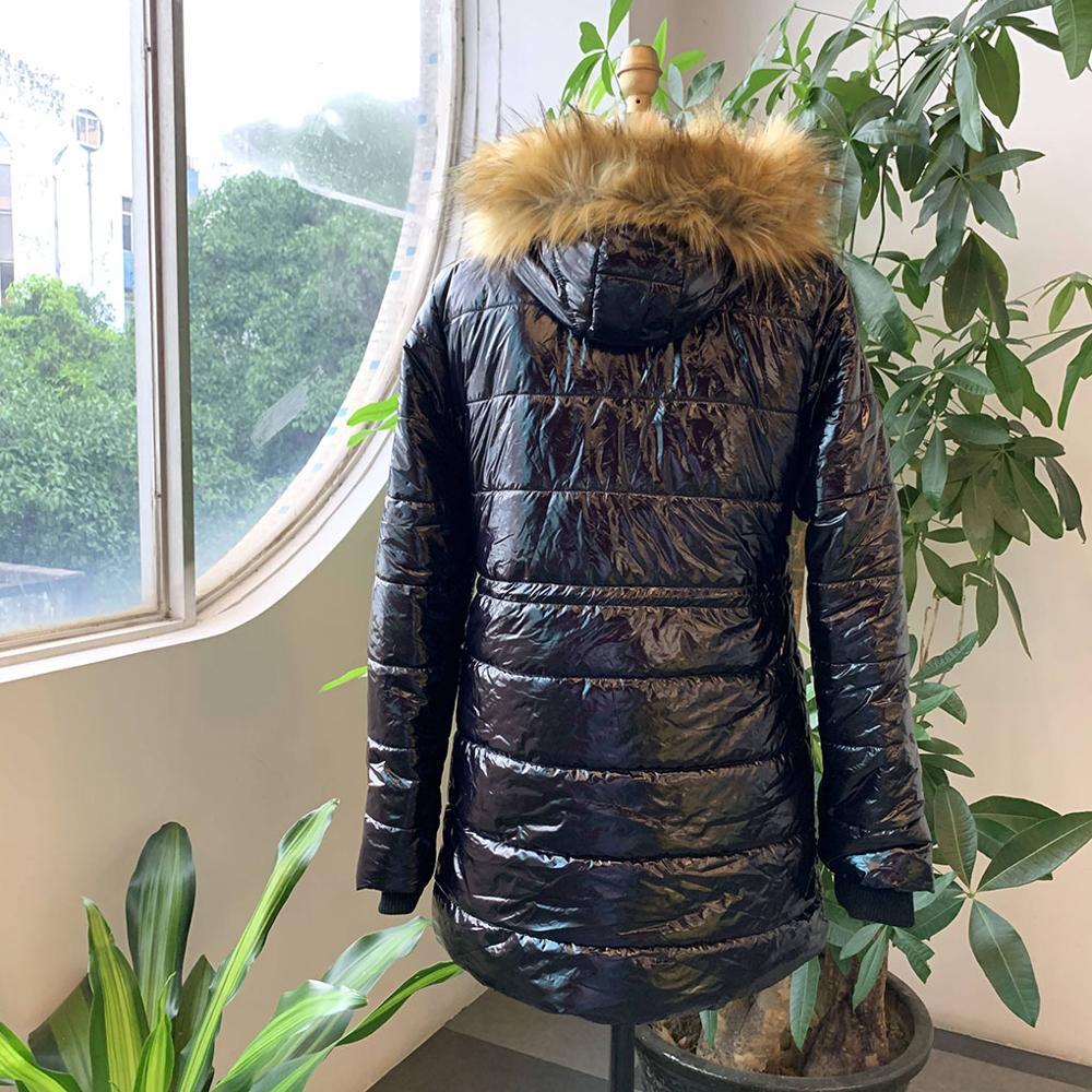 Fashion Fur Collar Cotton Jacket Women Padded Winter Coat Black Hood Warmness 4XL Women's Coats Plus Size Parkas Outwear 201019