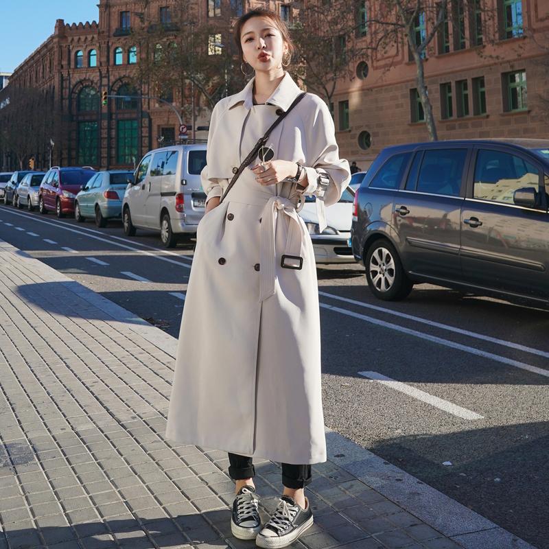 Brand New Fashion Double-Breasted Long Women Trench Coat Beige Khaki Elegant Lady Duster Coat with Belt Female Outerwear Quality
Brand New Fashion Double-Breasted Long Women Trench Coat Beige Khaki Elegant Lady Duster Coat with Belt Female Outerwear Quality