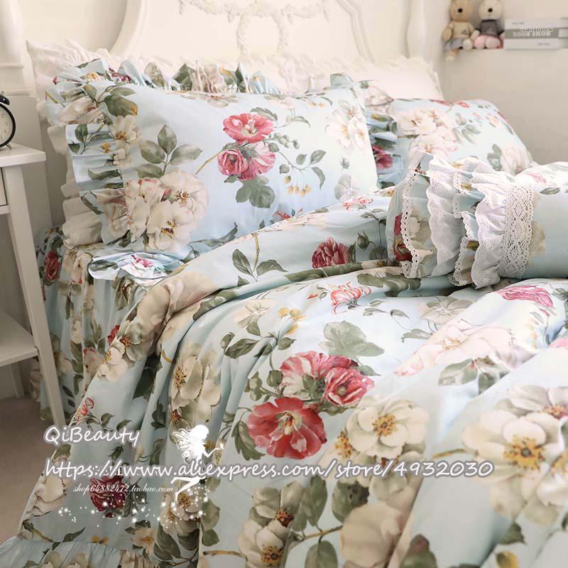 European Garden Pastoral Style Flounced Cotton Bedding Article Pure Cotton Four-piece of Bed Skirt1, As pic
European Garden Pastoral Style Flounced Cotton Bedding Article Pure Cotton Four-piece of Bed Skirt1, As pic
