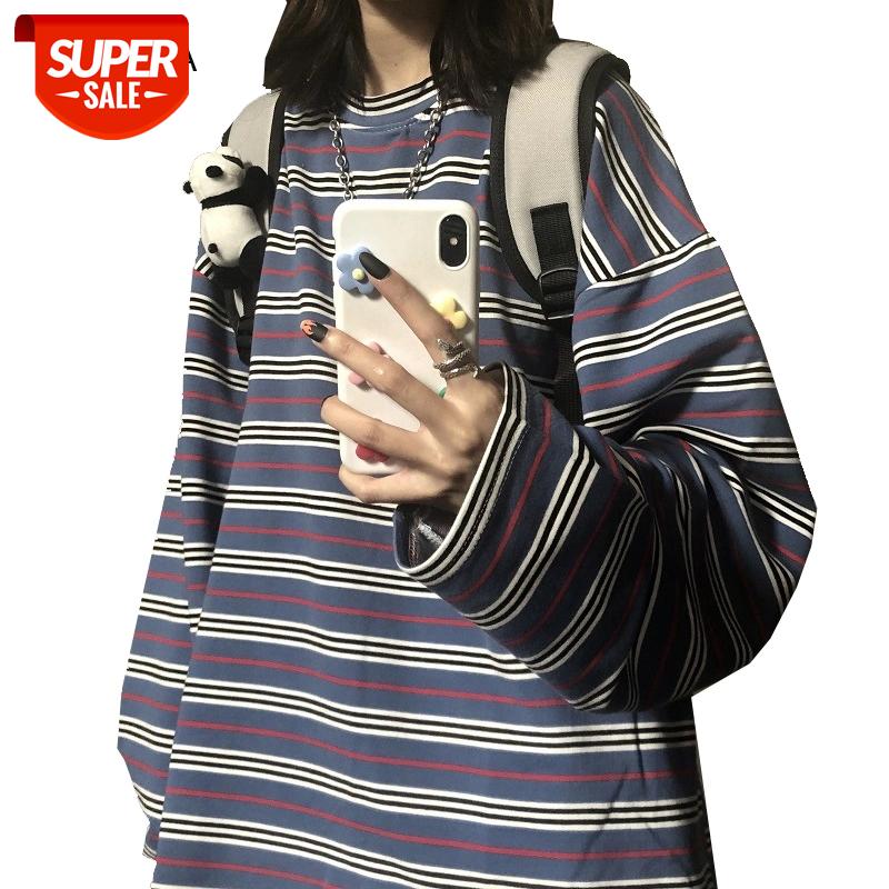 T-shirts Women Long Sleeve Tee Tops Striped Fashion Female Tshirt Casual O-neck Woman T Shirt Basic Loose Girls Students Tshirts #QJ7Y, White
T-shirts Women Long Sleeve Tee Tops Striped Fashion Female Tshirt Casual O-neck Woman T Shirt Basic Loose Girls Students Tshirts #QJ7Y, White