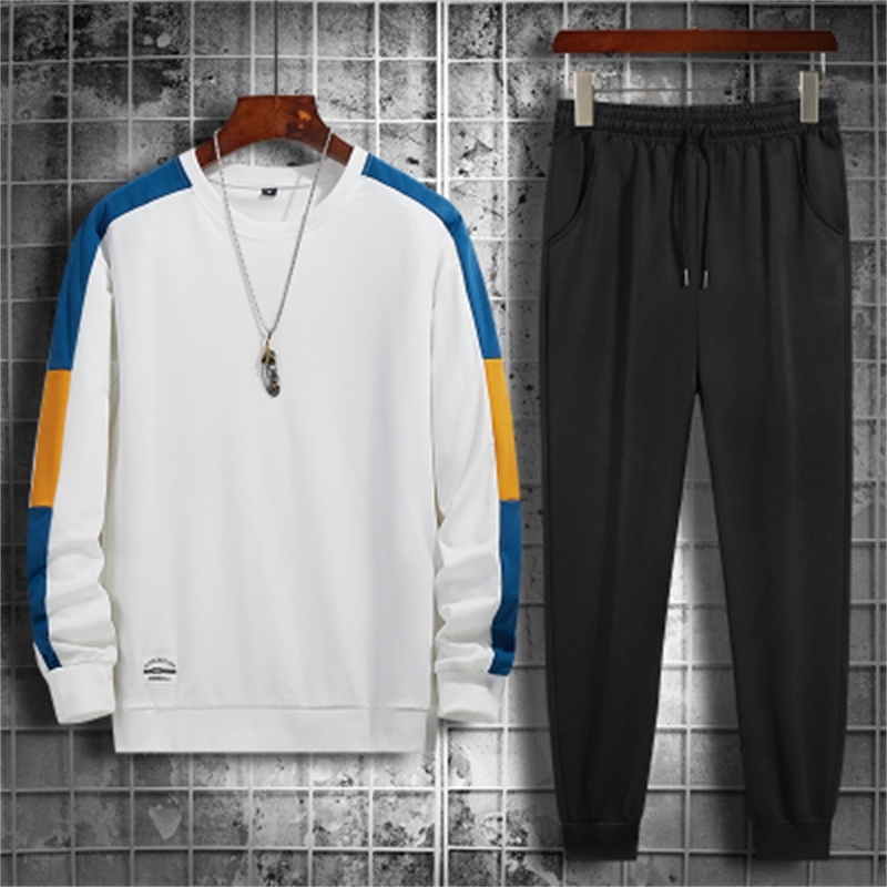Patchwork Men Sportswear Sets Spring Autumn Sweatshirts Men's Harajuku Tracksuit Male 2 Piece Sweatshirt+Sweatpants Set 210603, Cc013black
Patchwork Men Sportswear Sets Spring Autumn Sweatshirts Men's Harajuku Tracksuit Male 2 Piece Sweatshirt+Sweatpants Set 210603, Cc013black
