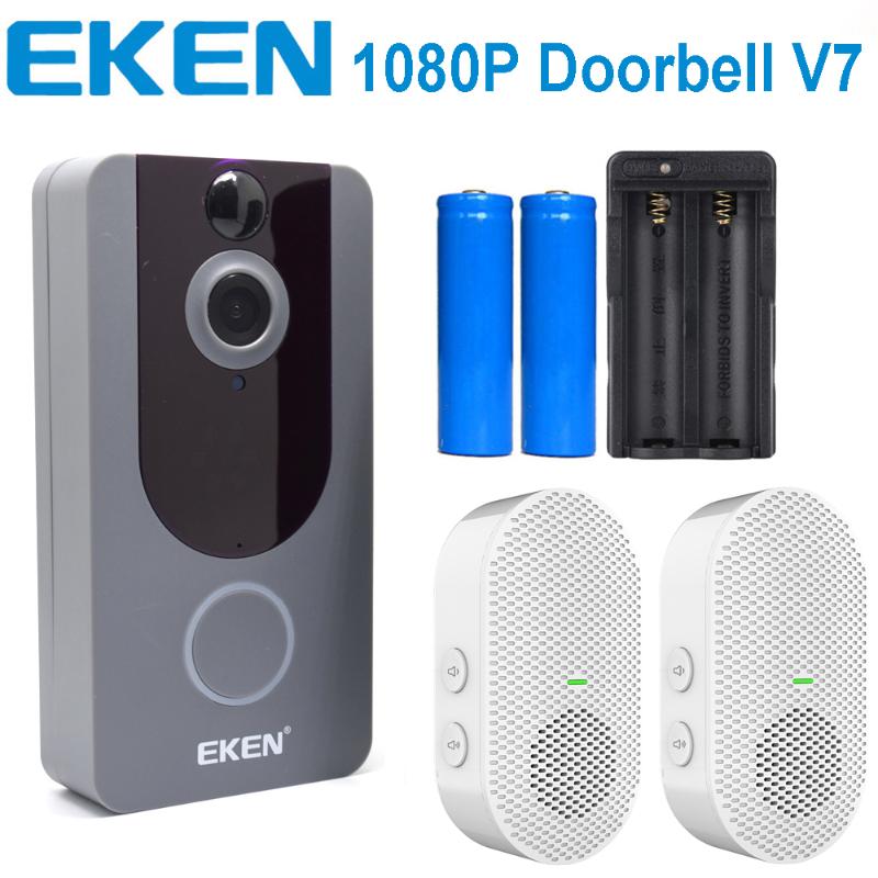 EKEN V7 1080P Wifi Wireless Video Dorbell Visual Intercom Camera With Chime Night Vision PIR Motion Detection APP Control
EKEN V7 1080P Wifi Wireless Video Dorbell Visual Intercom Camera With Chime Night Vision PIR Motion Detection APP Control