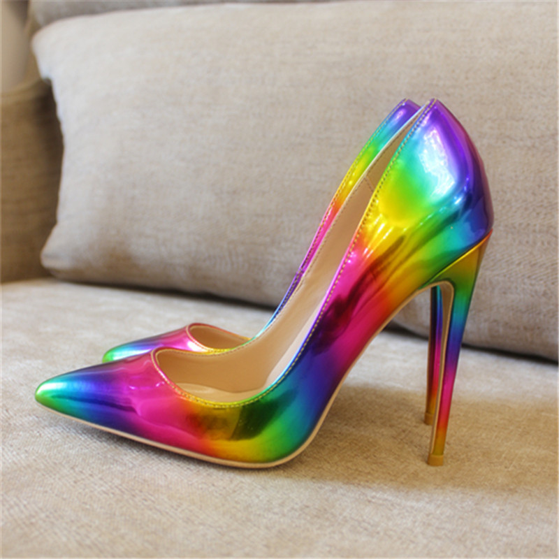 Bombs Ladies Rainbow Studded Leather Spikes Patent Toe Point in High Heels Size33-43 12 10 8 Cm 1bug, 37
Bombs Ladies Rainbow Studded Leather Spikes Patent Toe Point in High Heels Size33-43 12 10 8 Cm 1bug, 37