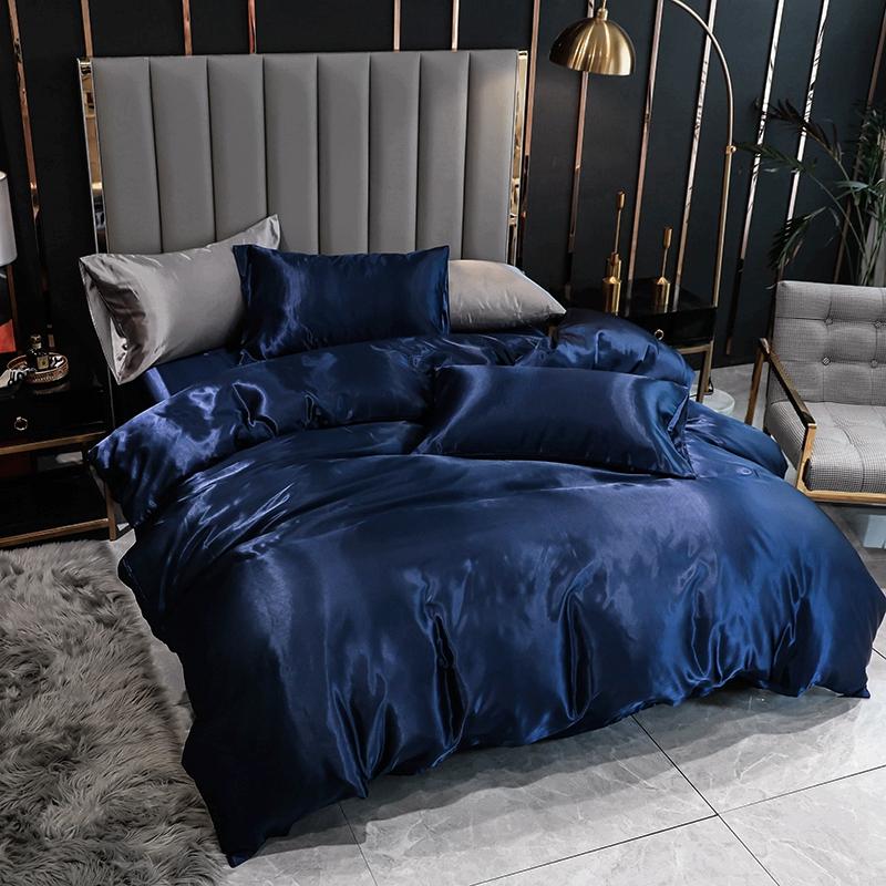 Duvet Cover Sets 3 pcs /Full/Queen/King Size dekbedovertrek Blue Color Smooth Quilt Cover Set And Pillowcase Bedclothes, Color 1
Duvet Cover Sets 3 pcs /Full/Queen/King Size dekbedovertrek Blue Color Smooth Quilt Cover Set And Pillowcase Bedclothes, Color 1