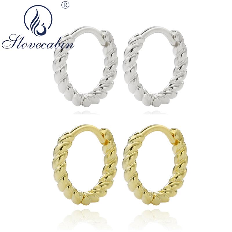 Slovecabin 100% 925 Sterling Silver Spiral Hoop Huggies Earrings For Women Party No Stone Fashion Punk Round Earring Jewelry
Slovecabin 100% 925 Sterling Silver Spiral Hoop Huggies Earrings For Women Party No Stone Fashion Punk Round Earring Jewelry