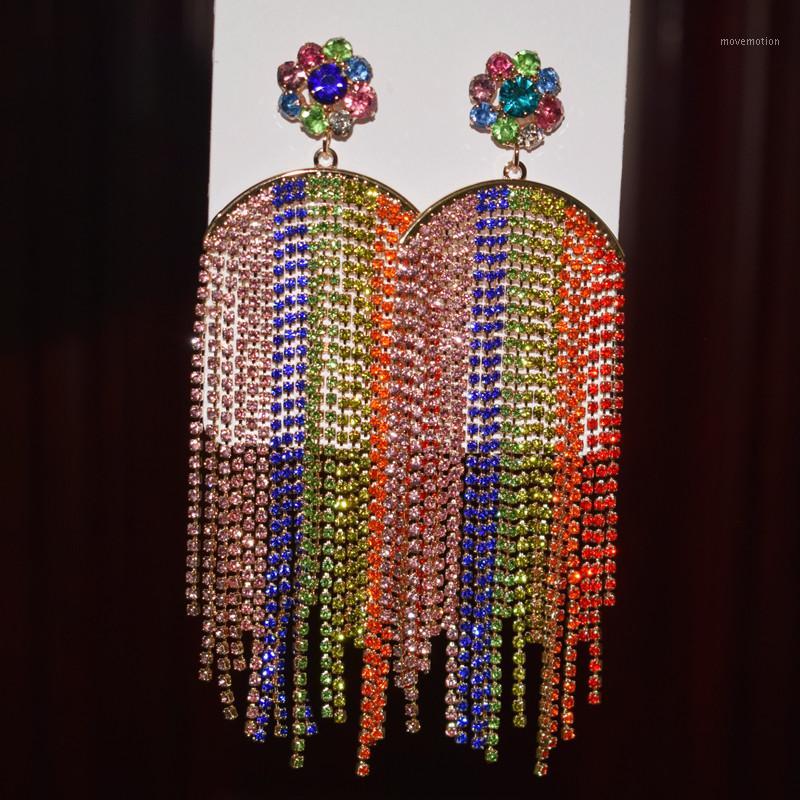 Women Fashion Mutlicolors Rhinestone Tassel Dangle Earrings Jewelry Bohemia Girl's Party Big Statement Earrings Accessories1
Women Fashion Mutlicolors Rhinestone Tassel Dangle Earrings Jewelry Bohemia Girl's Party Big Statement Earrings Accessories1