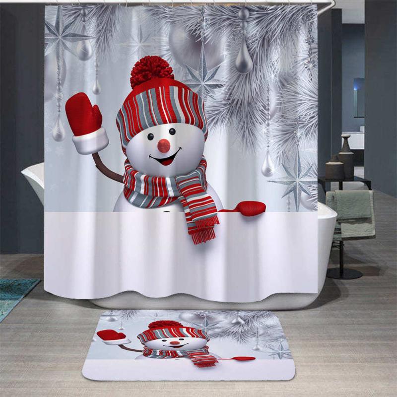 Santa Claus Snowman Printed 3D Shower Curtains Christmas Home Decoration Bathroom Decrative Curtains
Santa Claus Snowman Printed 3D Shower Curtains Christmas Home Decoration Bathroom Decrative Curtains