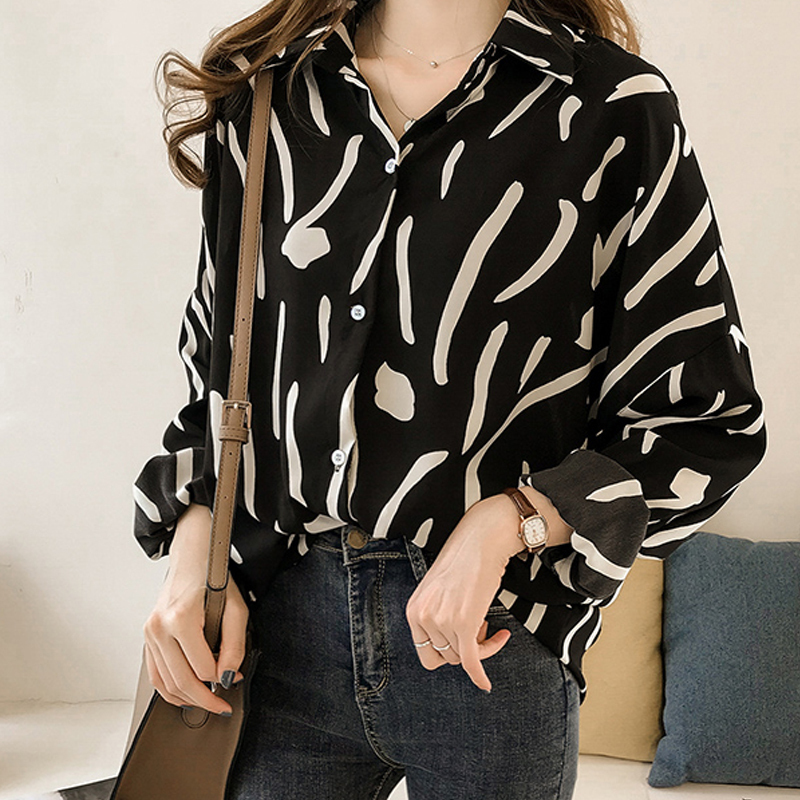 Fashion Womens tops and Blouses Plus Size 3XL 4XL Striped Long Sleeve Shirt Women Blouses shirt Clothing Female 1182 40 T200502