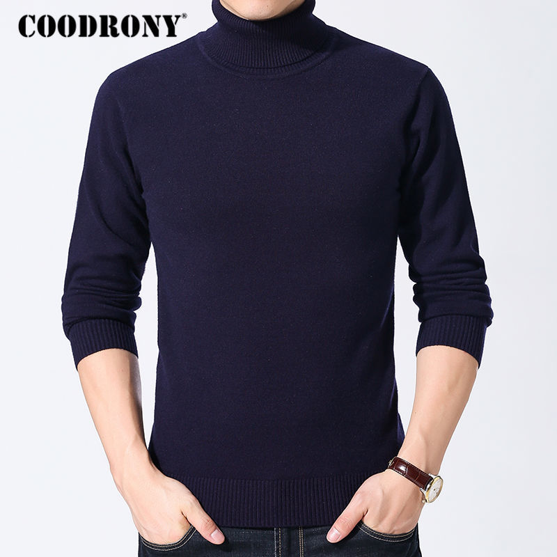 COODRONY Sweater Men Clothes Autumn Winter Thick Warm Cashmere Wool Pullover Sweaters Turtleneck Men Casual Pull Homme 8130 201118