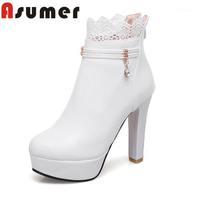 ASUMER 2020 HOT SALE Bud silk+crystal ankle boots for women solid sexy winter boots platform zip fashion pu high heels1, Black
ASUMER 2020 HOT SALE Bud silk+crystal ankle boots for women solid sexy winter boots platform zip fashion pu high heels1, Black