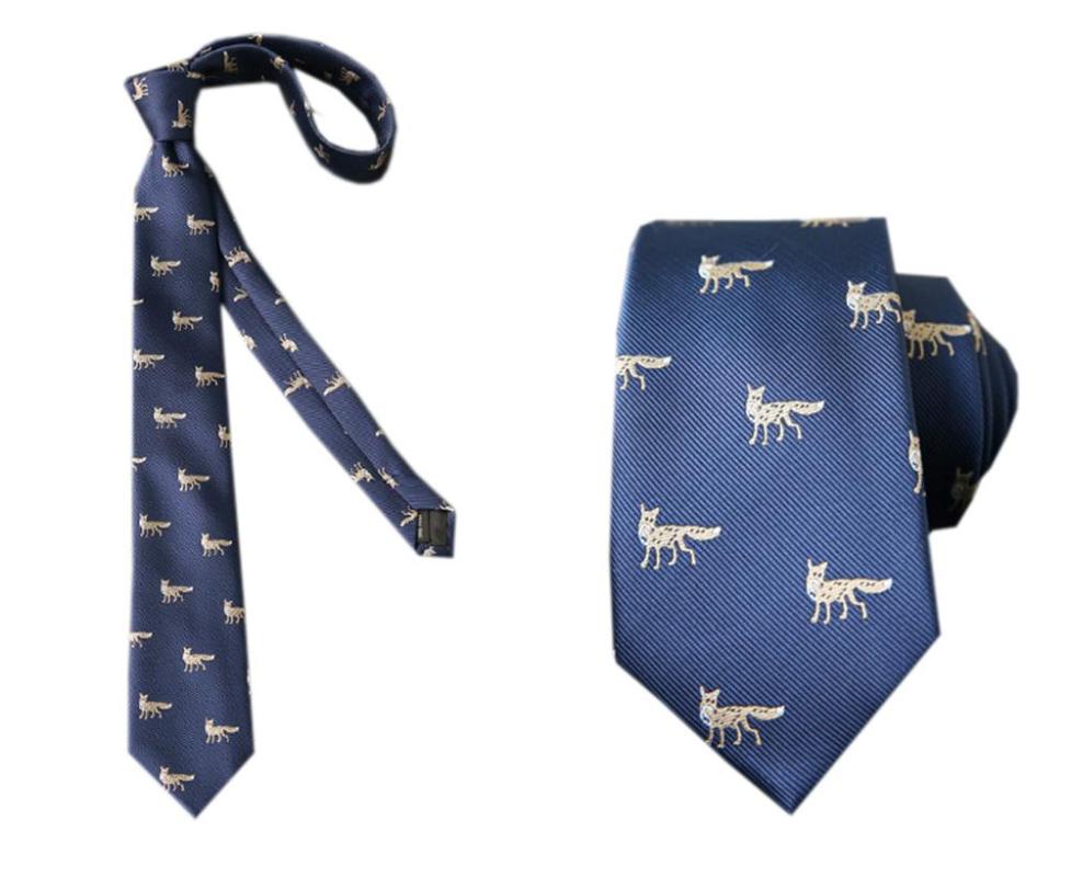 Men's Wedding Party Ties Male Animal Embroidered Neckties 7cm Width Clothes Accessories