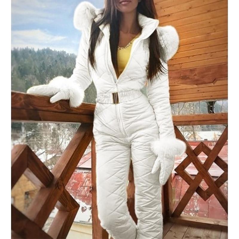 New Winter Women's Hooded Jumpsuits Parka Cotton Padded Warm Sashes Ski Suit Straight Zipper One Piece Casual Tracksuits2020
New Winter Women's Hooded Jumpsuits Parka Cotton Padded Warm Sashes Ski Suit Straight Zipper One Piece Casual Tracksuits2020