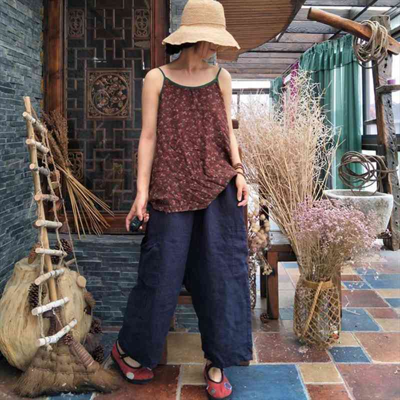 Summer O-neck Vintage Floral Print Sleeveless Camis Women Loose 5 Colors Patchwork Hit Colors Camis, White
Summer O-neck Vintage Floral Print Sleeveless Camis Women Loose 5 Colors Patchwork Hit Colors Camis, White