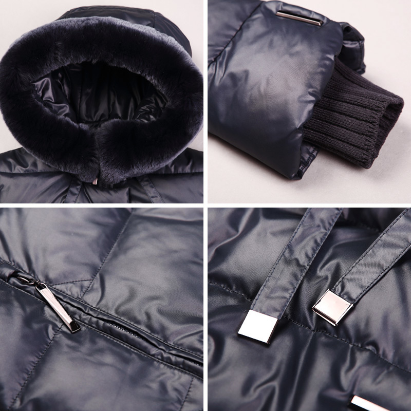 MIEGOFCE Women's Coat Jacket Medium Length Women Parka With a Rabbit Fur Winter Thick Coat Women New Winter Collection Hot 201031