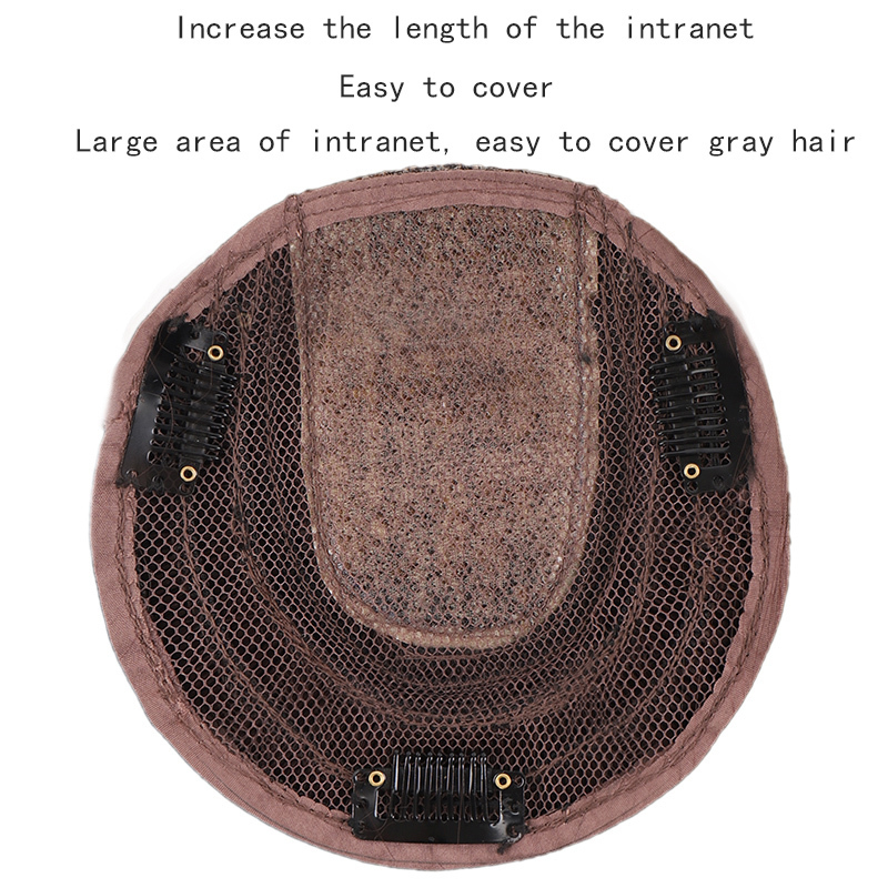 Hair Topper Top Toupee Hairpiece 3 Clip In Hair Extension Synthetic Hair With No bangs For Women Heat Resistant 220217