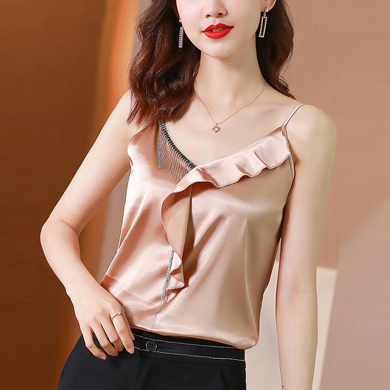 Women's Tanks & Camis Tassel Sexy Spaghetti Strap Summer Satin Tops Women Fashion 2022 Sleeveless Beige Draped Silky Female Black Camisoles, White
Women's Tanks & Camis Tassel Sexy Spaghetti Strap Summer Satin Tops Women Fashion 2022 Sleeveless Beige Draped Silky Female Black Camisoles, White