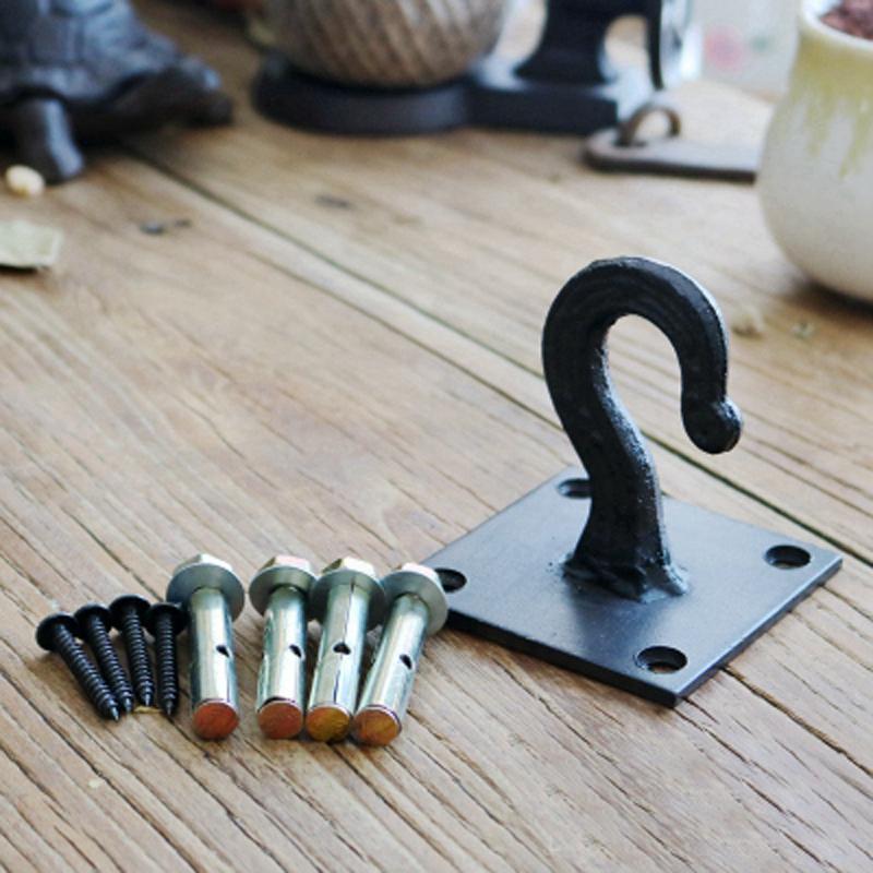 Retro Cast Iron Top Ceiling Hook with Square Base Home Garden Overhead Iron Rustic Hanging Hook Wall wall hanger bathroom
Retro Cast Iron Top Ceiling Hook with Square Base Home Garden Overhead Iron Rustic Hanging Hook Wall wall hanger bathroom