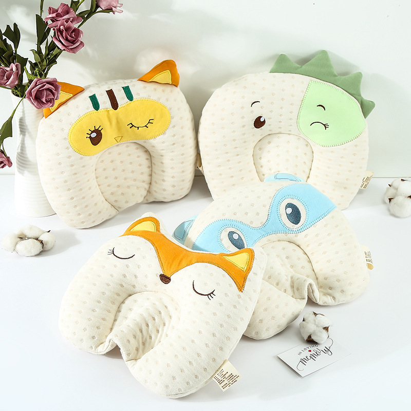 Baby Pillow Newborn Infant Latex head pillows Cute Cartoon Kids Breathable Corrective Sleeping Pillow Anti Flat Head in 2020 LJ201014