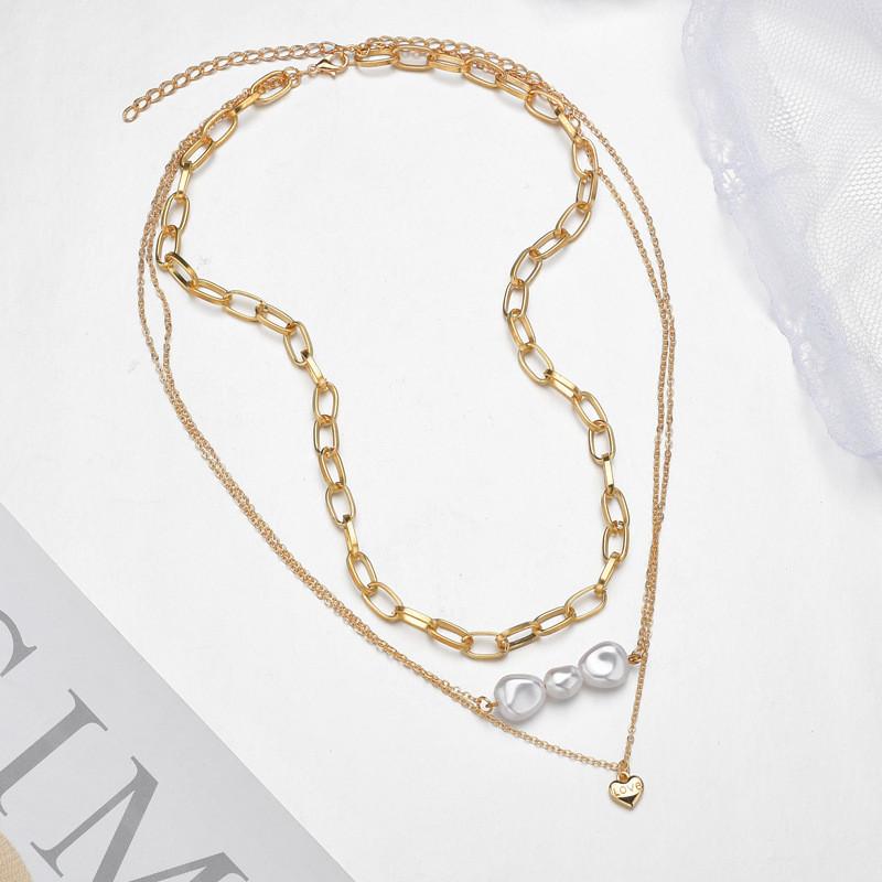 2020 Pearl Gold Choker Necklace Long Multi Layered Heart Letter Pendant Bee Queen Head Chain Necklace Statement Women Jewelry
2020 Pearl Gold Choker Necklace Long Multi Layered Heart Letter Pendant Bee Queen Head Chain Necklace Statement Women Jewelry
