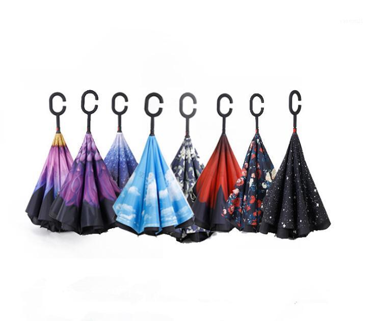 Folding Reverse Umbrella Double Layer Inverted Windproof Rain Car Umbrellas Self Stand Rain Protection C-Hook Hands1, As pc
Folding Reverse Umbrella Double Layer Inverted Windproof Rain Car Umbrellas Self Stand Rain Protection C-Hook Hands1, As pc