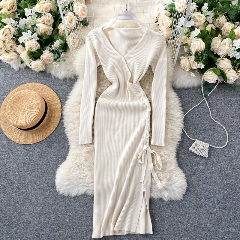 2021 New female sexy mesh bow elastic cord sheath solid autumn knitting pencil in gown PET6, Black
2021 New female sexy mesh bow elastic cord sheath solid autumn knitting pencil in gown PET6, Black