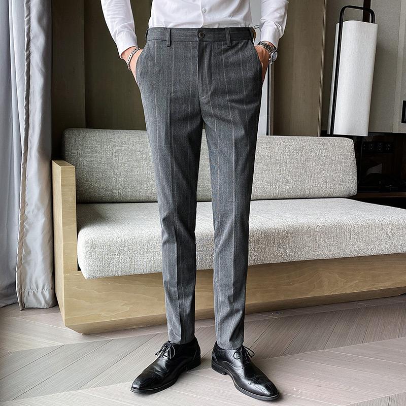 Autumn Striped Men' Suit Pants Formal Business Dress Pants Casual Wedding Trousers Streetwear Office Social Costume Homme 4XL, Blue
Autumn Striped Men' Suit Pants Formal Business Dress Pants Casual Wedding Trousers Streetwear Office Social Costume Homme 4XL, Blue