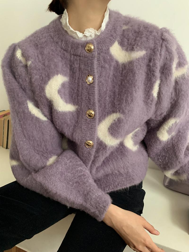 Chic Moon Print Panelled Cardigans Fashion O-neck Exquisite Button Mohair Coat Autumn Winter Warm Knitted Sweaters, Orange
Chic Moon Print Panelled Cardigans Fashion O-neck Exquisite Button Mohair Coat Autumn Winter Warm Knitted Sweaters, Orange