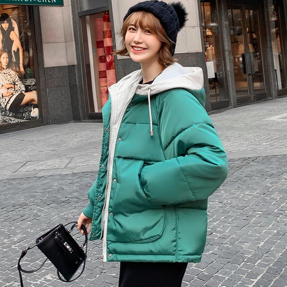 New Hooded Collar Female Winter Coat Women Outwear Autumn Winter Jacket women Cotton Padded Chaqueta Mujer Invierno coat 201019