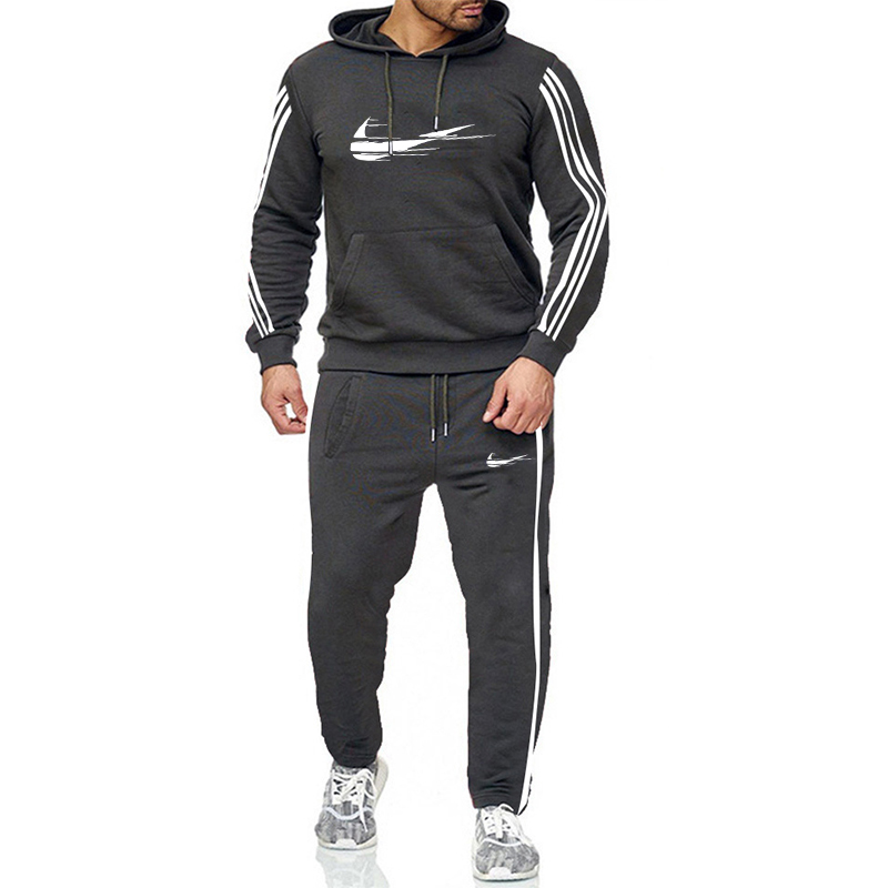 Men Hoodies Suit Print Pullovers Sweater Polyester Men Tracksuits Hoodie Two Pieces+Pants Sports Shirts Fall Winter Track suit, Light gray
Men Hoodies Suit Print Pullovers Sweater Polyester Men Tracksuits Hoodie Two Pieces+Pants Sports Shirts Fall Winter Track suit, Light gray