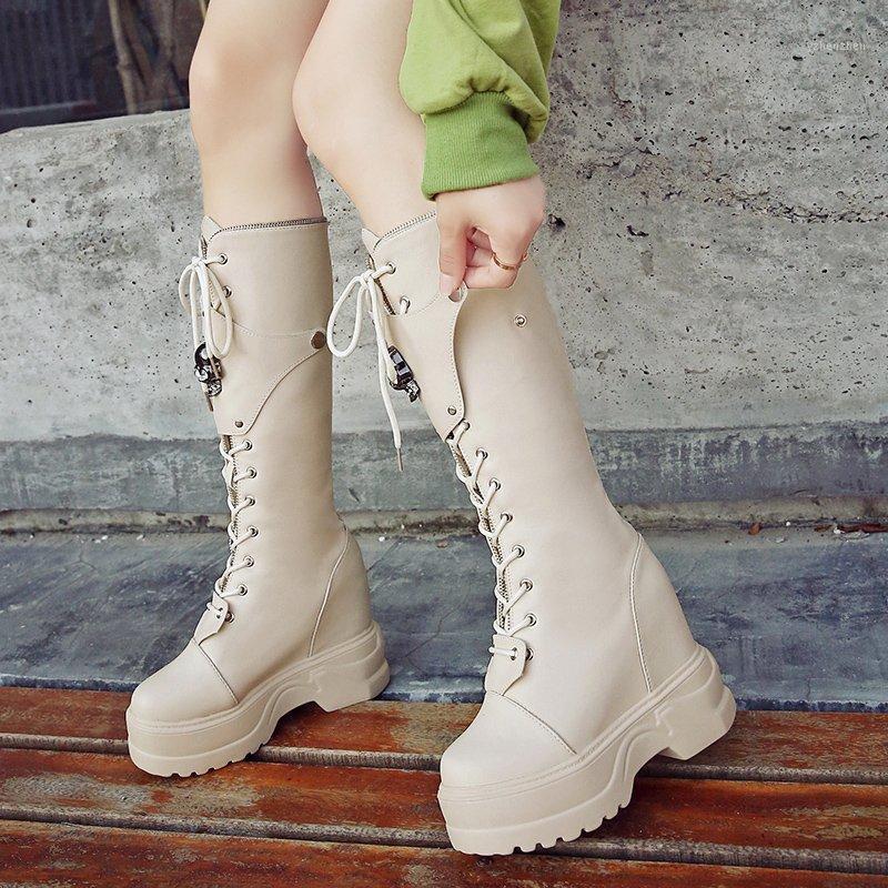 Boots Rimocy Fashion Buttons Hidden Heels Platform Women Pu Leather Chunky Knee High Woman Waterproof Shoes1, Beige
Boots Rimocy Fashion Buttons Hidden Heels Platform Women Pu Leather Chunky Knee High Woman Waterproof Shoes1, Beige