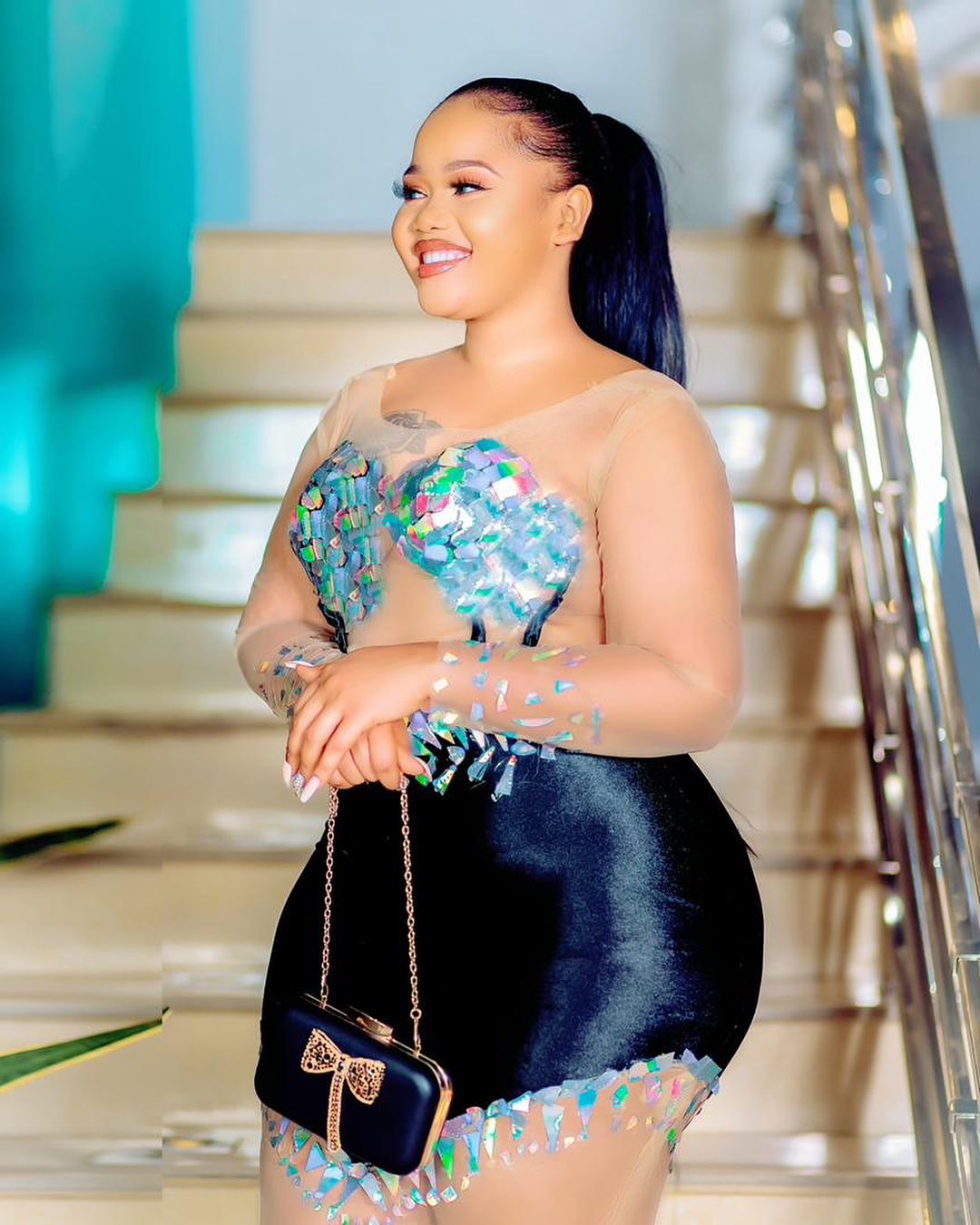 2022 Plus Size Arabic Aso Ebi Dark Navy Mermaid Prom Dresses Crystals Luxurious Evening Formal Party Second Reception Birthday Engagement Gowns Dress 