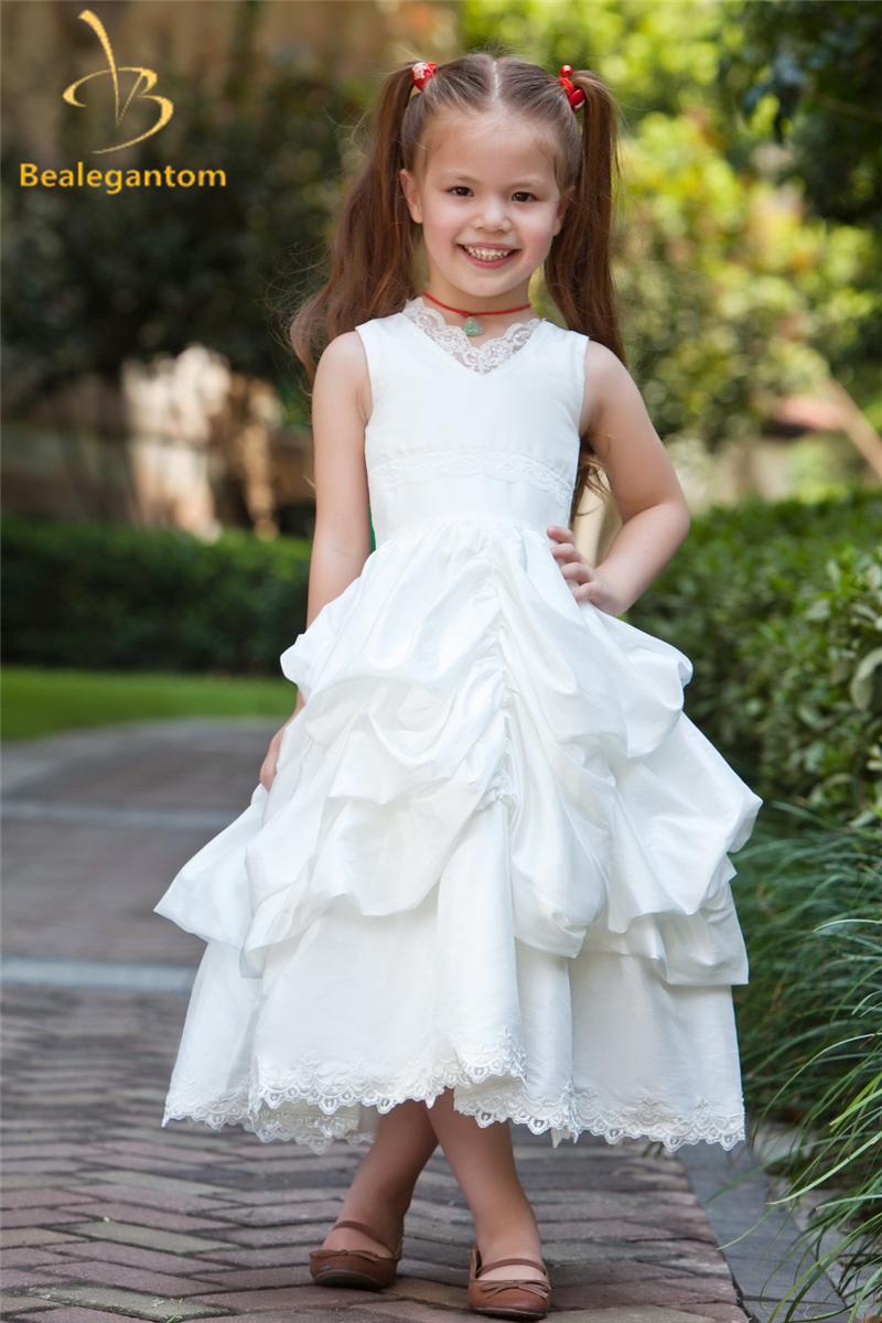 Bealegantom 2020 New Ball Gown Lace Flower Girl Dresses with Taffeta Appliques Girls Pageant Gown First Communion Dresses QA1148, Beige
Bealegantom 2020 New Ball Gown Lace Flower Girl Dresses with Taffeta Appliques Girls Pageant Gown First Communion Dresses QA1148, Beige