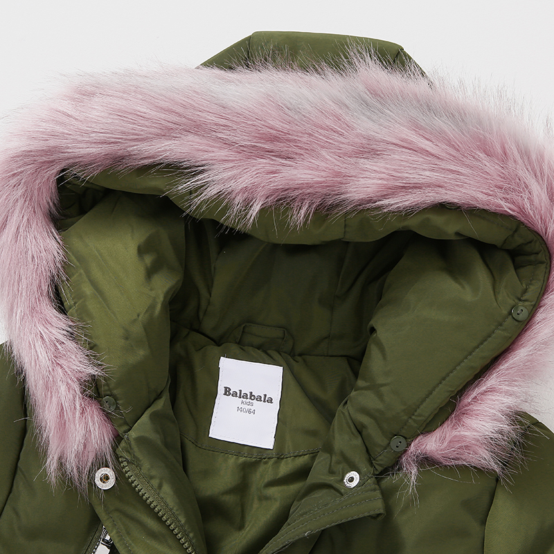Children clothing down jacket girls autumn and winter big children's jacket long windbreak LJ201125