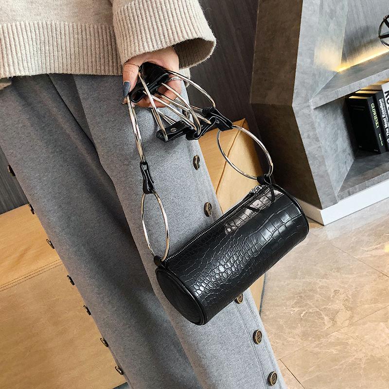 PU Leather Messenger Bag for Women Fashion Ring Ladies Chain Small Bucket Shoulder Bags Female Cylindrical Clutch Purse Handbags, Black
PU Leather Messenger Bag for Women Fashion Ring Ladies Chain Small Bucket Shoulder Bags Female Cylindrical Clutch Purse Handbags, Black