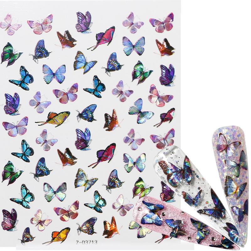 10pcs Colorful Butterfly nail stickers 3D Adhesive Sliders Colorful Nail Transfer Wraps Decorations Art Laser Manicure, Z-d3710
10pcs Colorful Butterfly nail stickers 3D Adhesive Sliders Colorful Nail Transfer Wraps Decorations Art Laser Manicure, Z-d3710