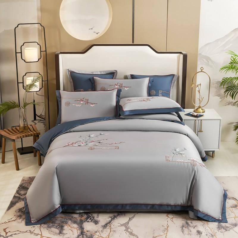 Luxury Egyptian Cotton Bedding set Queen King 4Pcs Chinoiserie Chic Floral Birds Embroidery Duvet Cover Bed Sheet Pillowcases, Color 2
Luxury Egyptian Cotton Bedding set Queen King 4Pcs Chinoiserie Chic Floral Birds Embroidery Duvet Cover Bed Sheet Pillowcases, Color 2