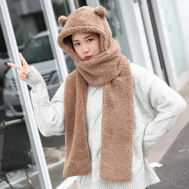 fasion 2020 Winter Women Novelty Caps Warm Cute Bear Ear Hat Casual Plush Hat Scarf Gloves Set Casual Solid Fleece Women Caps, C-brown
fasion 2020 Winter Women Novelty Caps Warm Cute Bear Ear Hat Casual Plush Hat Scarf Gloves Set Casual Solid Fleece Women Caps, C-brown
