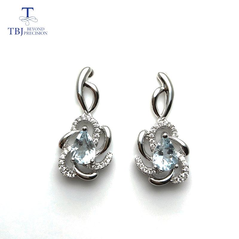 TBJ,Flower earring with natural brazil aquamarine gemstone jewelry in 925 silver rose gold color sweet gift for girls women lady
TBJ,Flower earring with natural brazil aquamarine gemstone jewelry in 925 silver rose gold color sweet gift for girls women lady